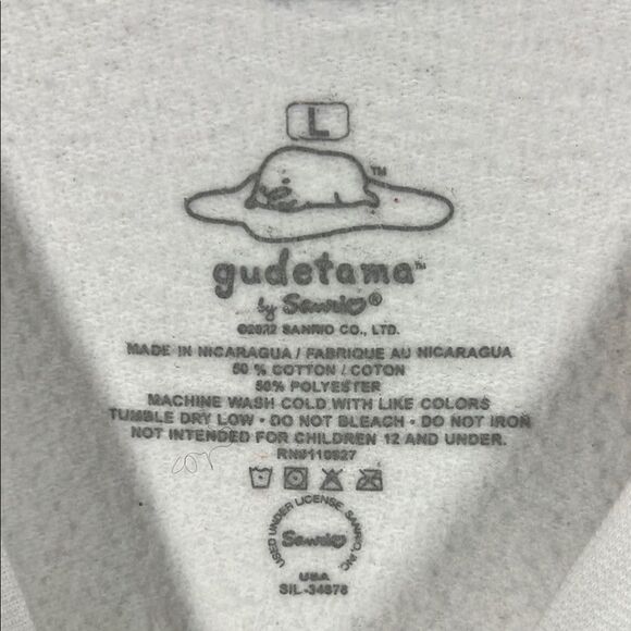 Gudetama Trying To Stay A float white Sweatshirt - Picture 4 of 4